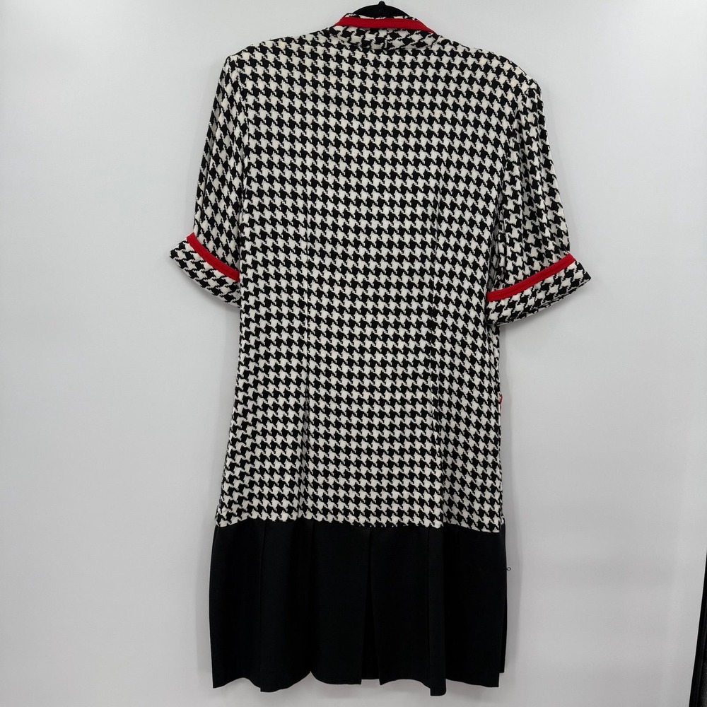 Vintage Jean Leslie houndstooth‎ knit dress 12M - Picture 6 of 9
